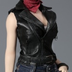 Leather Sleeveless Moto Jacket Sets